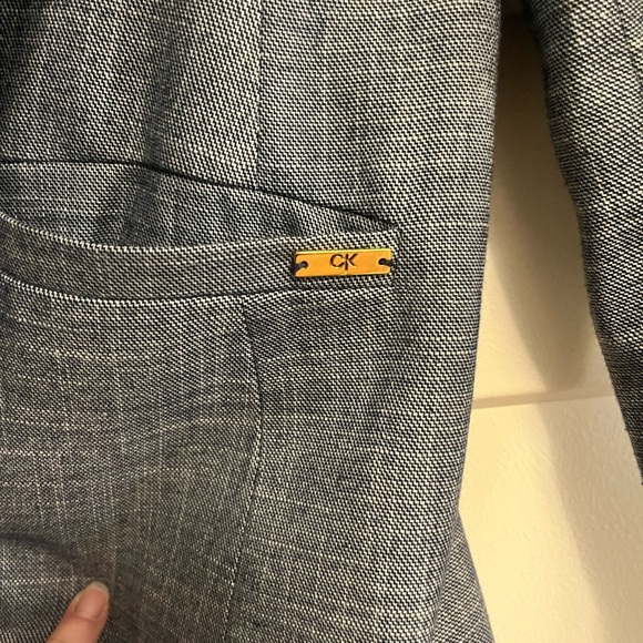 Calvin Klein grey pantsuit blazer 8 pants size 4 modern fit - Picture 3 of 7
